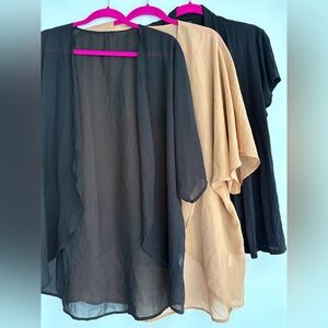 Bundle of 3 short sleeve layering kimonos